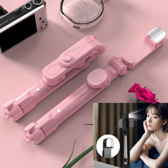XT05 3-in-1 Multi-function Bluetooth Selfie Stick + Fill Light + Live Broadcast Bracket(Pink)