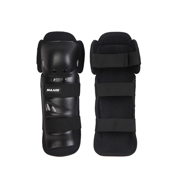 SULAITE Anti-Seismic Competition Outdoor Sports Strong Shell Protective Gear, Specification: Free Size(Black Knee Pads)