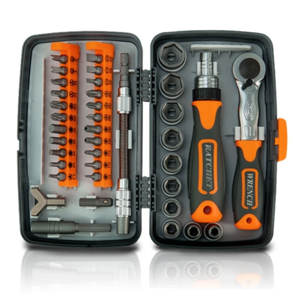 38 In 1 Labor-Saving Ratchet Multi-Purpose Screwdriver Set Household Hardware Tools Combination Screwdriver Toolbox