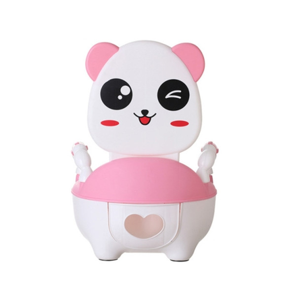 Baby Potty Toilet Bowl Training Seat Portable Urinal Comfortable Backrest Cartoon Cute Toilet(Pink cat)