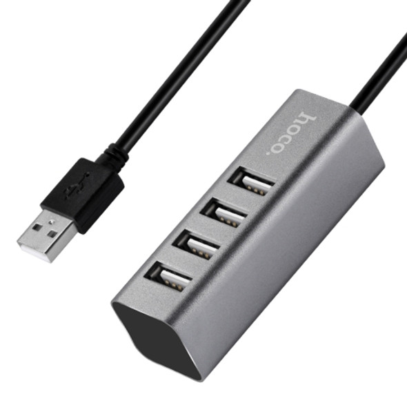 hoco HB1 Four USB Ports HUB Splitter Extender, Length: 80mm(Tarnish Color)