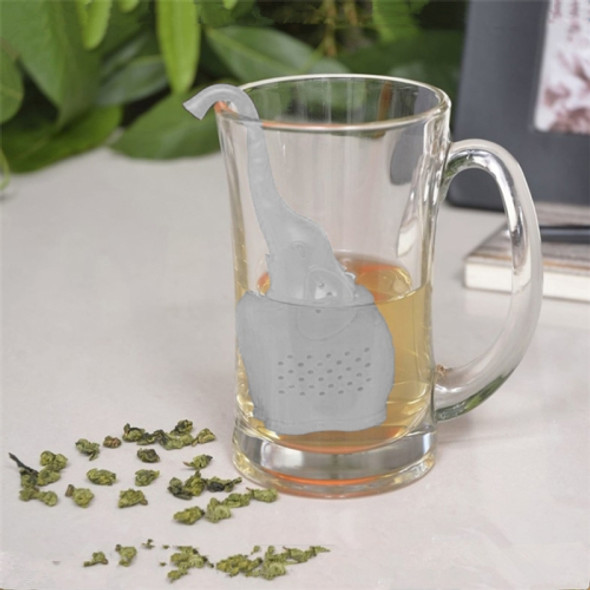 Tea Infuser Teapot Filter Elephant Silicone Tea Leaves Strainer(Gray)