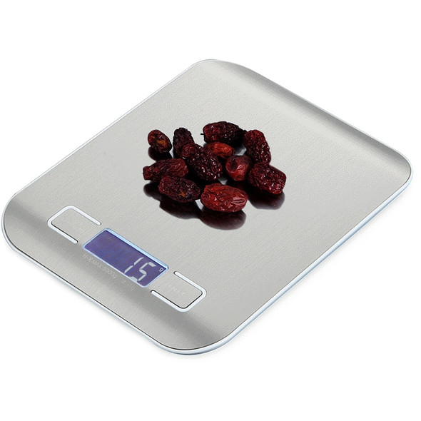 BOH-2012 Digital Multi-function Stainless Steel Food Kitchen Scale with LCD Display, Specification: 10kg/1g (Silver)