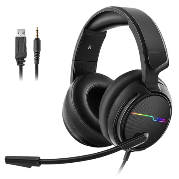 XIBERIA V20 7.1 Gaming Wired USB Computer Phone Headset With Microphone, Cable Length: 2m(3.5mm + USB Version)
