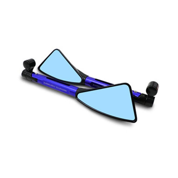 2 PCS Motorcycle Parts CNC Technology Aluminum Alloy Rearview Mirror Side Mirror (Blue)