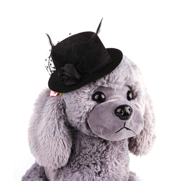 Pet European Gentleman Hat Pet Headwear Hat(Black)