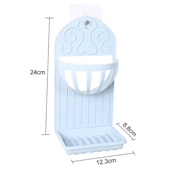 2 PCS Double Soap Drain Wall Sticker(Light Blue)