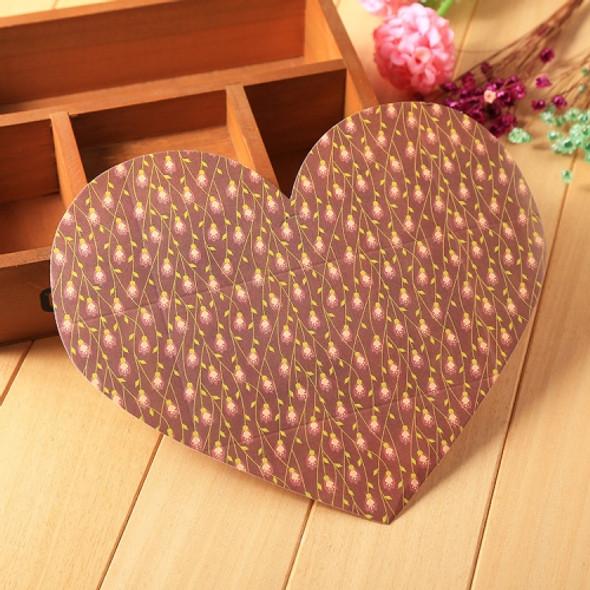 30 PCS Love DIY Handmade Greeting Card Holiday Blessing Card Thanksgiving Card(Brown Small Flower)