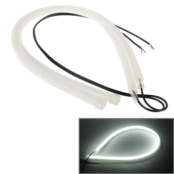 2 PCS 12V Car Daytime Running Lights Soft Article Lamp, White Light, Length: 60cm