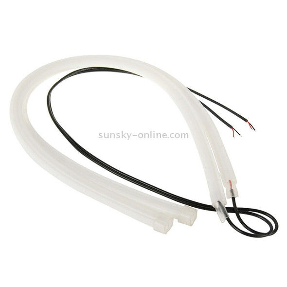 2 PCS 12V Car Daytime Running Lights Soft Article Lamp, White Light, Length: 60cm