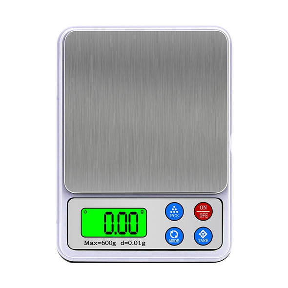 MH-555 600g x 0.01g High Accuracy Digital Electronic Portable Kitchen Scale Balance Device with 2.2 inch LCD Screen