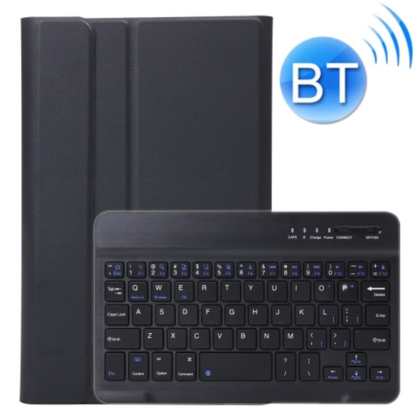 A220 Splittable Bluetooth Keyboard Leather Case for Samsung Galaxy Tab A7 Lite 8.7 T220 / T225,  with Holder & Elastic Band Function(Black)