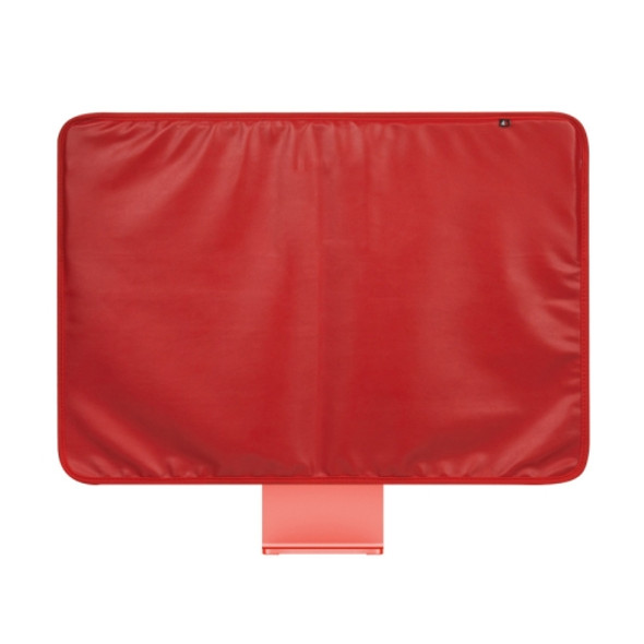 For 24 inch Apple iMac Portable Dustproof Cover Desktop Apple Computer LCD Monitor Cover with Storage Bag(Red)