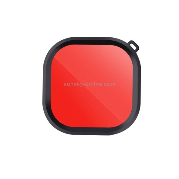 Square Housing Diving Color Lens Filter for GoPro HERO8 Black Original Waterproof Housing (Red)