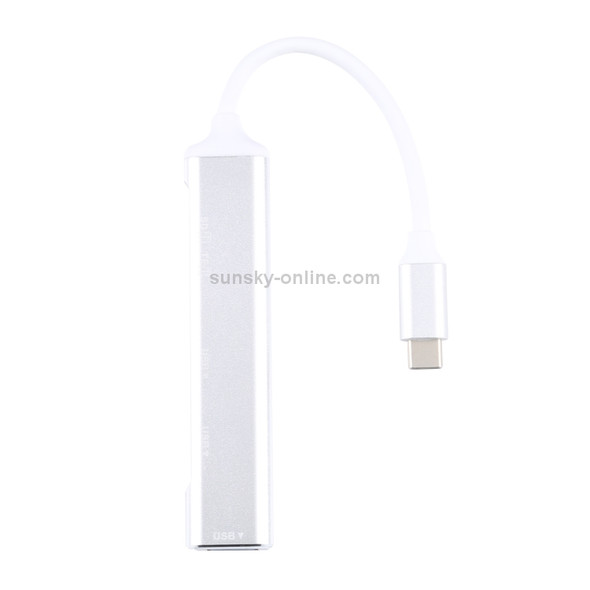 5 in 1 USB-C / Type-C 3.1 to SD / TF Card Slot + 3 USB 3.0 Ports Multifunctional Docking Station HUB (White)