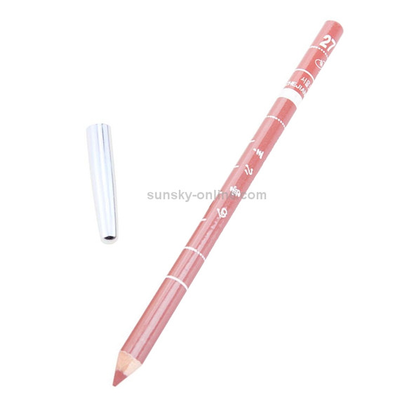 3PCS Professional Wood Waterproof Lady Charming Lip Liner Contour Makeup Lipstick Tool(27)