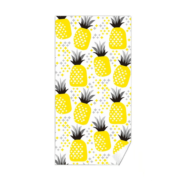 Double-Faced Velvet Quick-Drying Beach Towel Printed Microfiber Beach Swimming Towel, Size: 160 x 80cm(Yellow Pineapple)