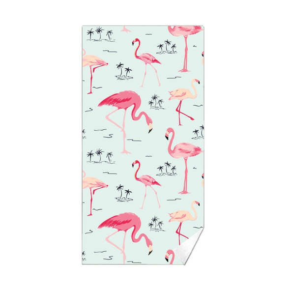 Double-Faced Velvet Quick-Drying Beach Towel Printed Microfiber Beach Swimming Towel, Size: 160 x 80cm(Coconine Flamingo)