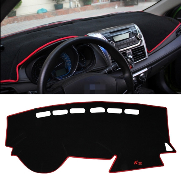 Car Light Instrument Panel Sunscreen Dashboard Mats Cover for Kia K2, Please Note Model and Year(Red)