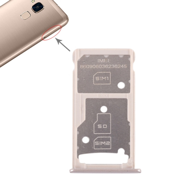 SIM Card Tray + SIM Card Tray / Micro SD Card Tray for Huawei Honor 5c (Gold)