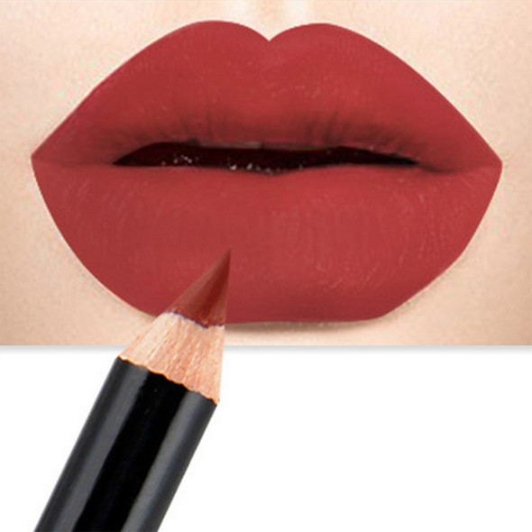 2 PCS Waterproof Cosmetic Matte Lipstick  Pencil Sexy Red(04)