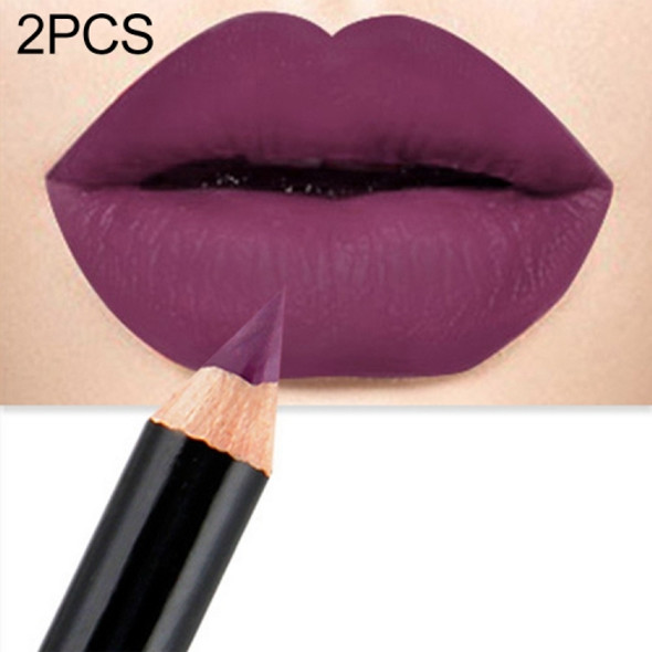 2 PCS Waterproof Cosmetic Matte Lipstick  Pencil Sexy Red(02)