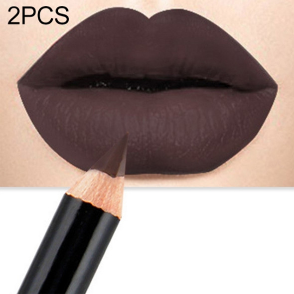 2 PCS Waterproof Cosmetic Matte Lipstick  Pencil Sexy Red(01)