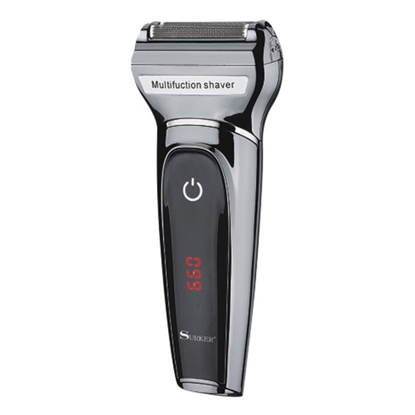Surker SK-903 Three-in-one LCD Digital Display USB Charging Electric Shaver / Hair Clipper / Nose Hair(Black)