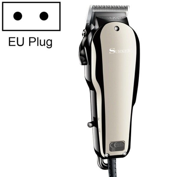 Surker SK-710 Electric Hair Clipper Retro Oil Head Scissors, Specification:EU Plug(Silver)