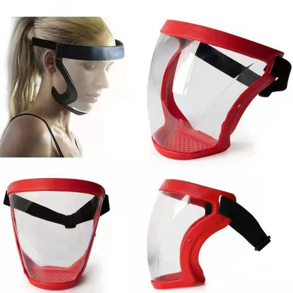 Anti-Droplet Face Shield Space Lens Goggles(Red Frame)