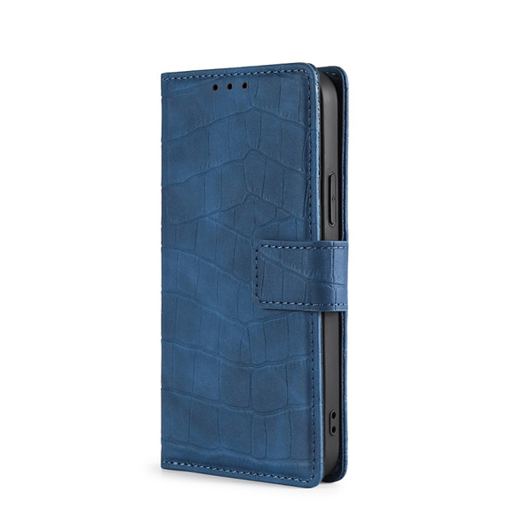 For Huawei Mate 20 Skin Feel Crocodile Texture Magnetic Clasp Horizontal Flip PU Leather Case with Holder & Card Slots & Wallet(Blue)