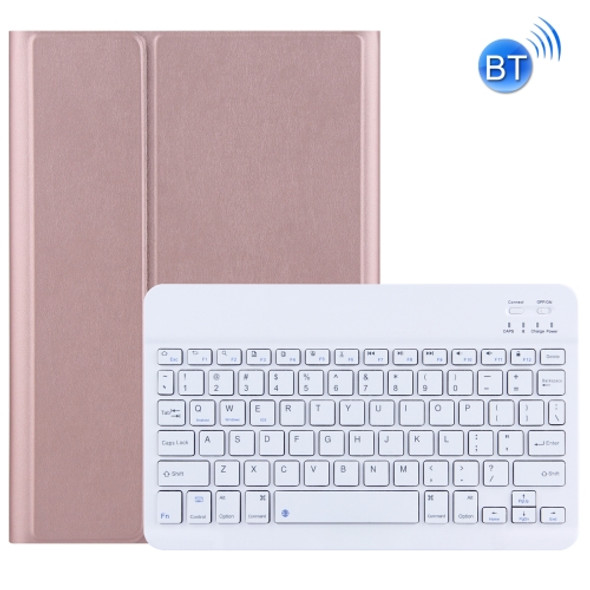 DY-P10 2 in 1 Removable Bluetooth Keyboard + Protective Leather Case with Holder for Lenovo Tab P10 10.1 inch(Rose Gold)