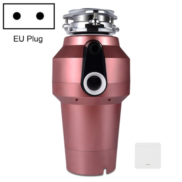 Garbage Disposal Home Kitchen Food Treatment Machine Sink Kitchen Waste Shredder, EU Plug, Style: A8 Wireless Switch(Rose Gold)