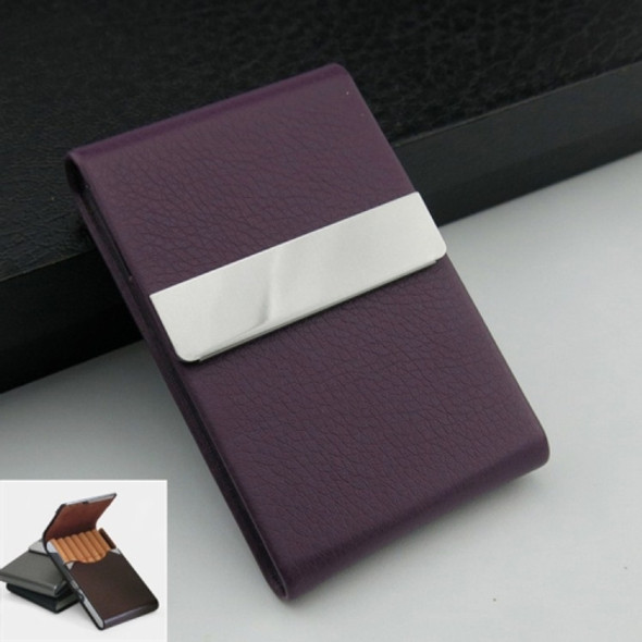 PU Cigarette Pack Creative Business Card Holder Men And Women Thin Cigarette Case(Purple)