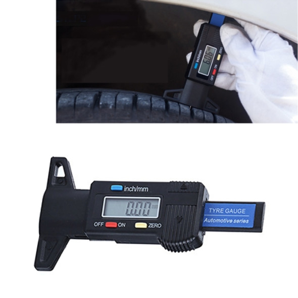 0-25mm Electronic Digital Tread Plan Refinding Rounds Refinding Outcome Exists Tread Tablets Type Gauge Depth Vernier Caliper Measuring Tools(Black)