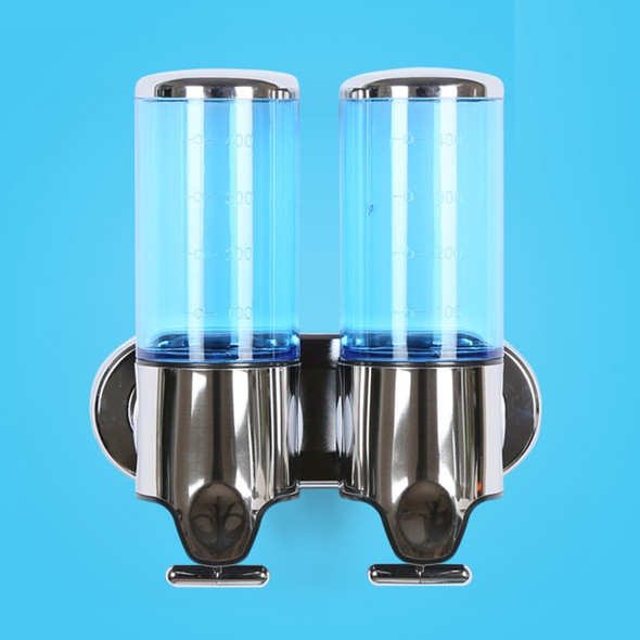 Dual Hotel Shower Manual Dispenser Wall Mounted Washing Liquid Shampoo Soap Bottle, Capacity: 1000ml(Blue)