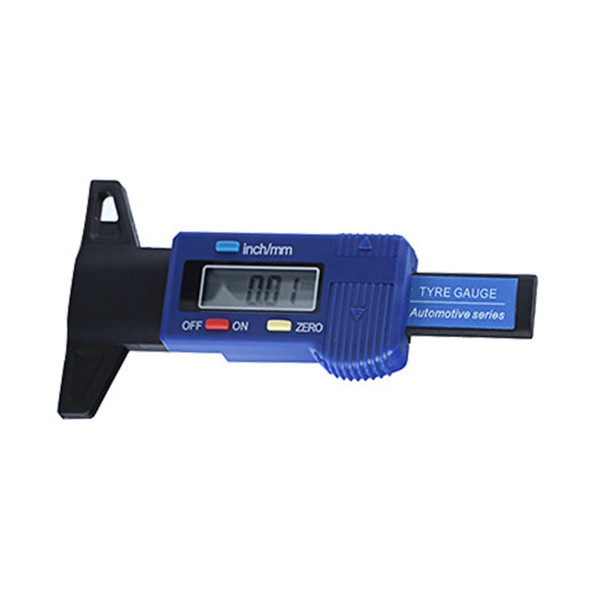 0-25mm Electronic Digital Tread Plan Refinding Rounds Refinding Outcome Exists Tread Tablets Type Gauge Depth Vernier Caliper Measuring Tools(Blue)