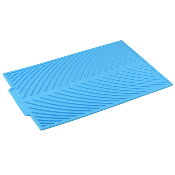 2 PCS Multi-function Silicone Foldable Water Filter Mat Drain Insulation Pad (Blue)