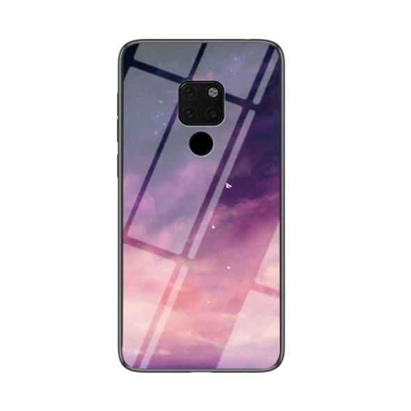 For Huawei Mate 20 Starry Sky Pattern Tempered Glass + TPU Shockproof Protective Case(Fantasy Starry Sky)