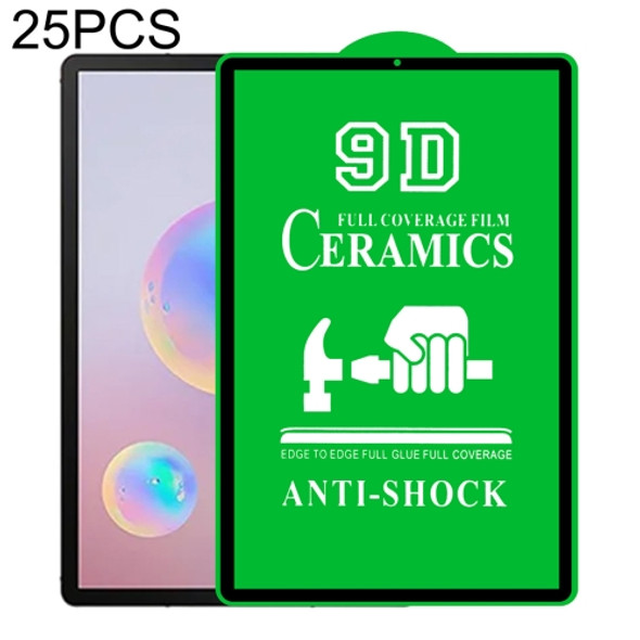 For Samsung Galaxy Tab S6 10.5 inch T720/T725/T860/T865 25 PCS 9D Full Screen Full Glue Ceramic Film