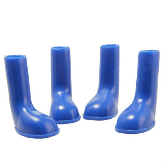 4 PCS/Set Pet Rain Boots Waterproof Non-slip Dog Shoes, Size:S(Blue)