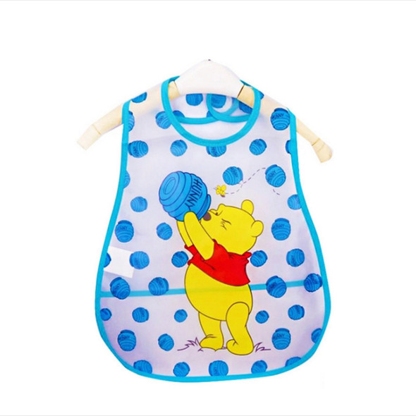 5 PCS Adjustable Baby Bibs Plastic Waterproof Lunch Feeding Bibs Baby Cartoon Feeding Cloth Children Baby Apron(Yellow clown)