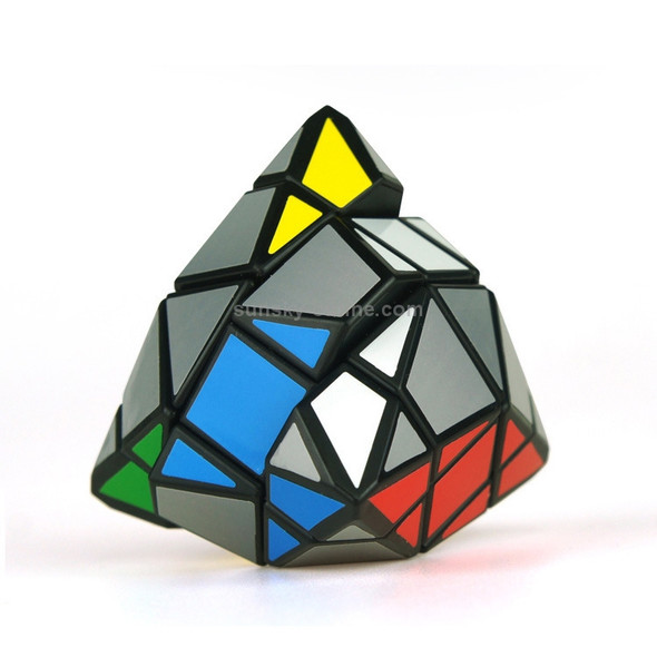 4-Corner-Only Magic Cube Rice Dumplings Twisty Puzzle Cube Pyramid Speed Puzzle Cubo Magico Children Learning Educational Toy(Black)