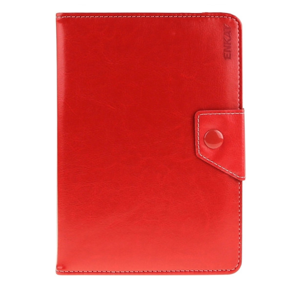 Universal Crazy Horse Texture Horizontal Flip Leather Case with Holder for 8 inch Tablet PC(Red)