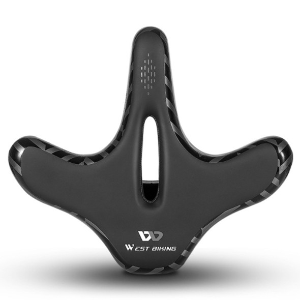 WEST BIKING YP0801122 Bicycle Mountain Bike Large Cushion Leisure And Comfortable Bicycle Saddle(Black Wild Goose)