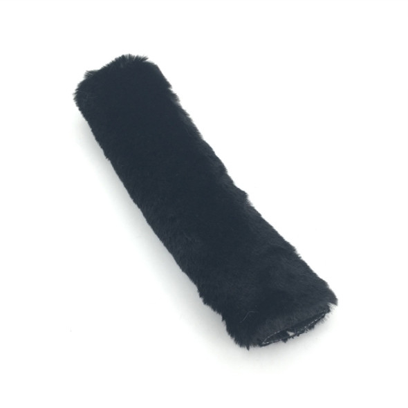 2 Pairs Fleece-like Safety Belt Cover Car Plush Safety Belt Cover(Black)