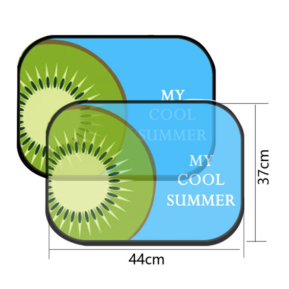 1 Pair Auto Sunshade Window Sunscreen Insulation Sunshade(Kiwi)