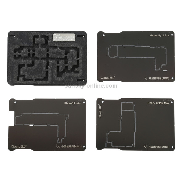 Qianli 4 in 1 Middle Frame Reballing Platform For iPhone 12 / 12 Pro / 12 Mini / 12 Pro Max