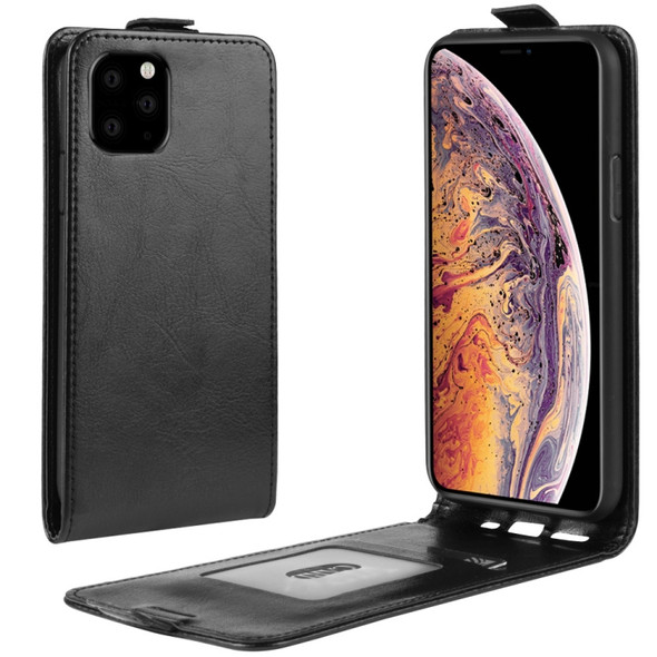 Crazy Horse Vertical Flip Leather Protective Case for iPhone 11 Pro Max (black)
