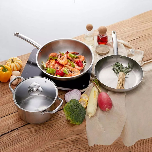 Original Xiaomi Youpin Uncoated Stainless Steel Pot Set